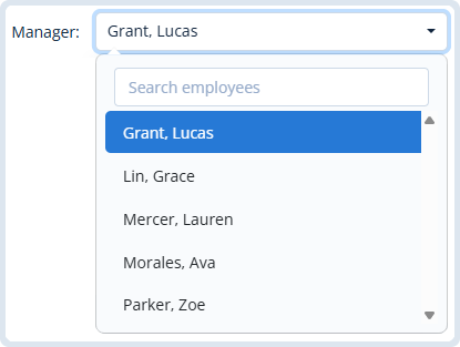 Manager review settings for employee approvals