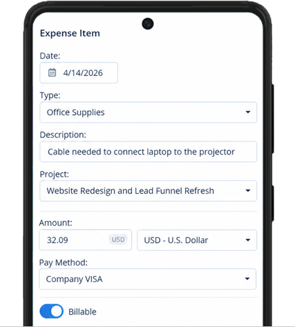 Mobile expense tracking with receipt capture